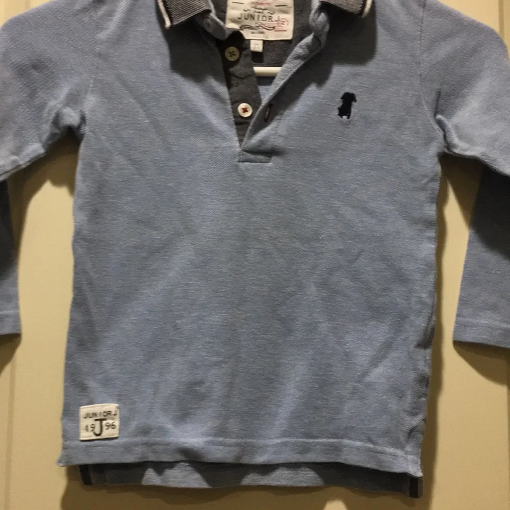 Debenham’s Junior J boys 1/4 button down polo shirt long sleeves size 3-4yrs